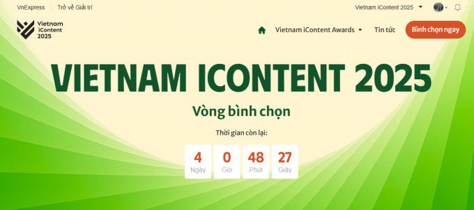 Độc giả còn 4 ngày nữa để bình chọn cho ứng viên yêu thích. Ảnh chụp màn hình