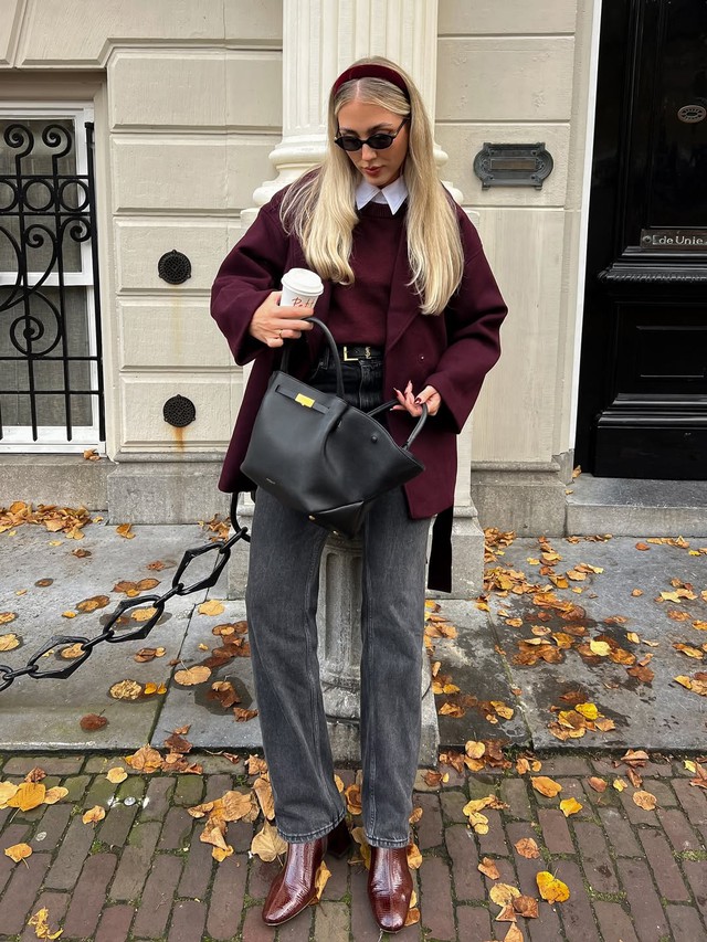 Thu đông 2025, sắc tím đỏ burgundy trở thành tông màu chủ đạo- Ảnh 7.