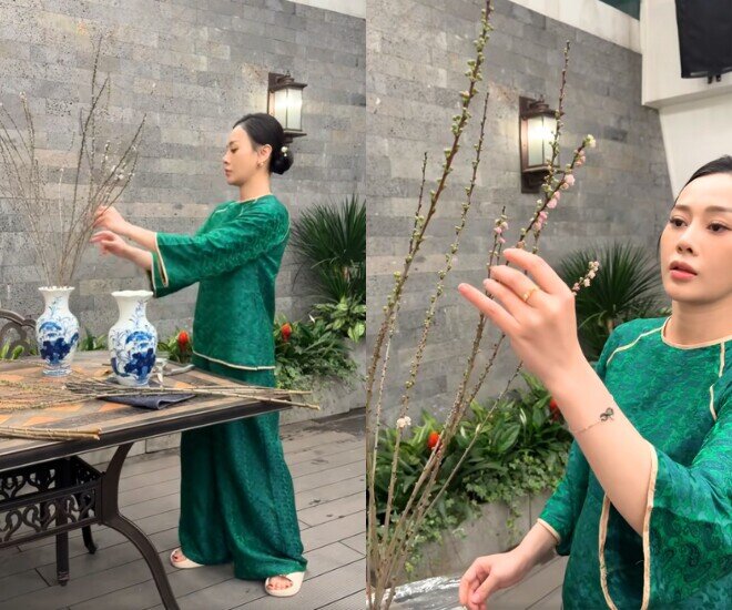 Nữ diễn viên được khen ngợi giỏi vun vén tổ ấm.