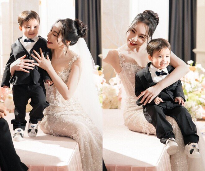 Con trai 2 tuổi của Hồ Quỳnh Hương hành động bất ngờ tặng bố mẹ, vợ chồng nữ ca sĩ khoe vẻ giản dị trong biệt thự 3 Hồ Quỳnh Hương công khai hình ảnh của con trai Táo trong đám cưới.
