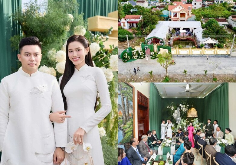 Không gian xanh mát trong ngày ăn hỏi của Hoa hậu Đỗ Hà.