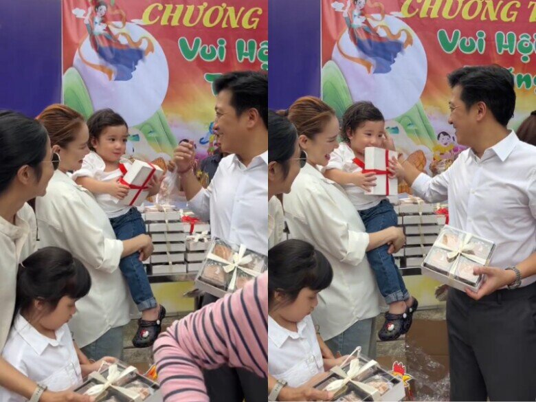 Nhã Phương cùng Trường Giang đi làm từ thiện ở quê nhà Đà Nẵng.