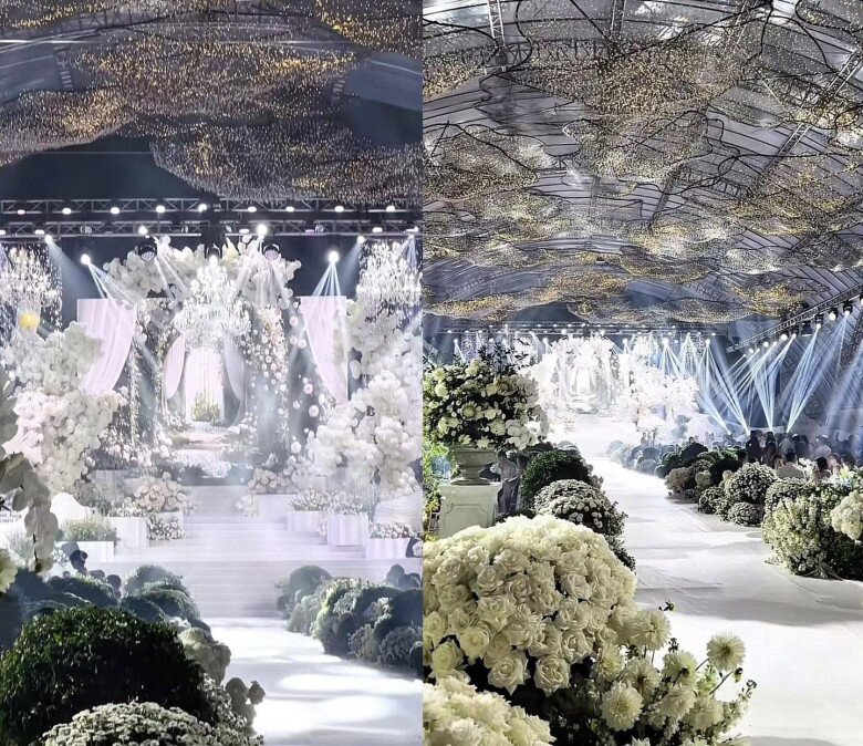 Không gian tiệc cưới lãng mạn như cổ tích.