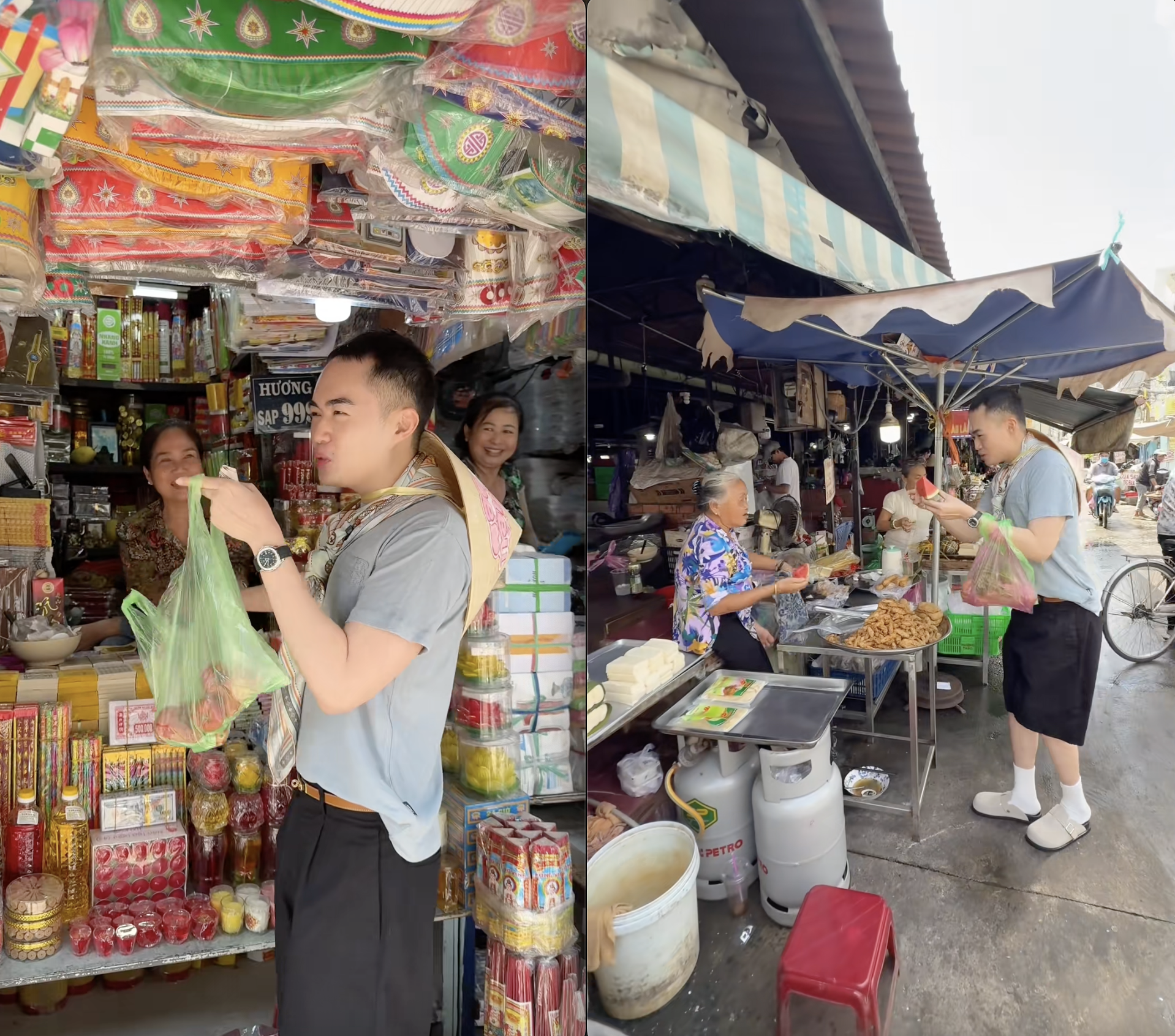 Mua 1 miếng thịt mà Tina Thảo Thi và tiểu thương phải giành giật nhau- Ảnh 3.