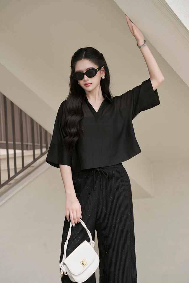 Thăng hạng nét thanh lịch với áo cổ chữ V- Ảnh 3.