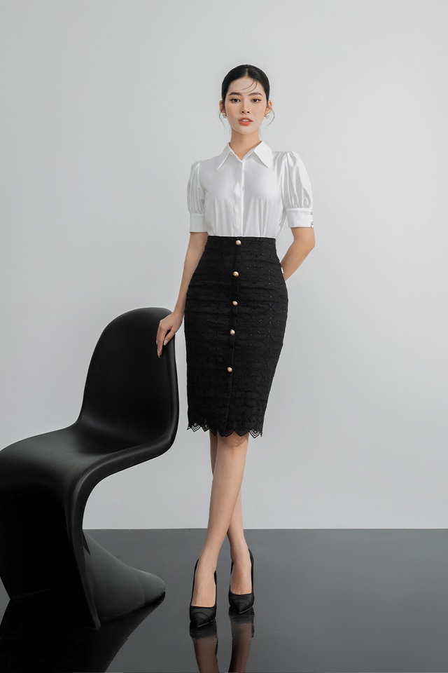 Đẹp hút hồn với chân váy bút chì cho quý cô văn phòng  - Ảnh 6.