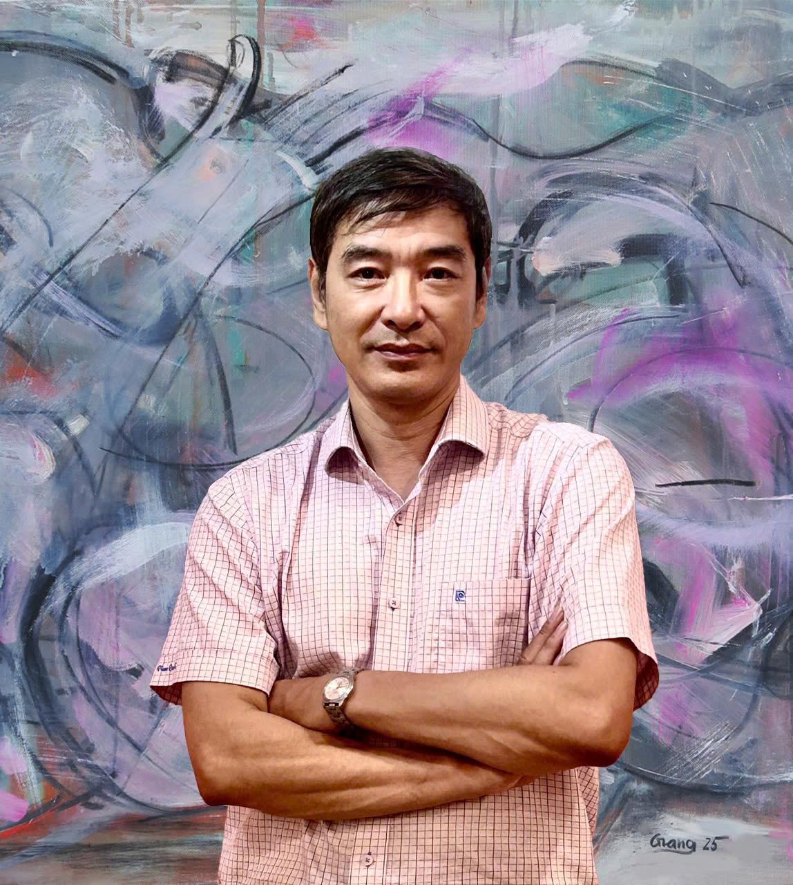 Họa sĩ Hoàng Võ và Đức Giang 'đối thoại' bằng cảm xúc và chiêm nghiệm- Ảnh 5.