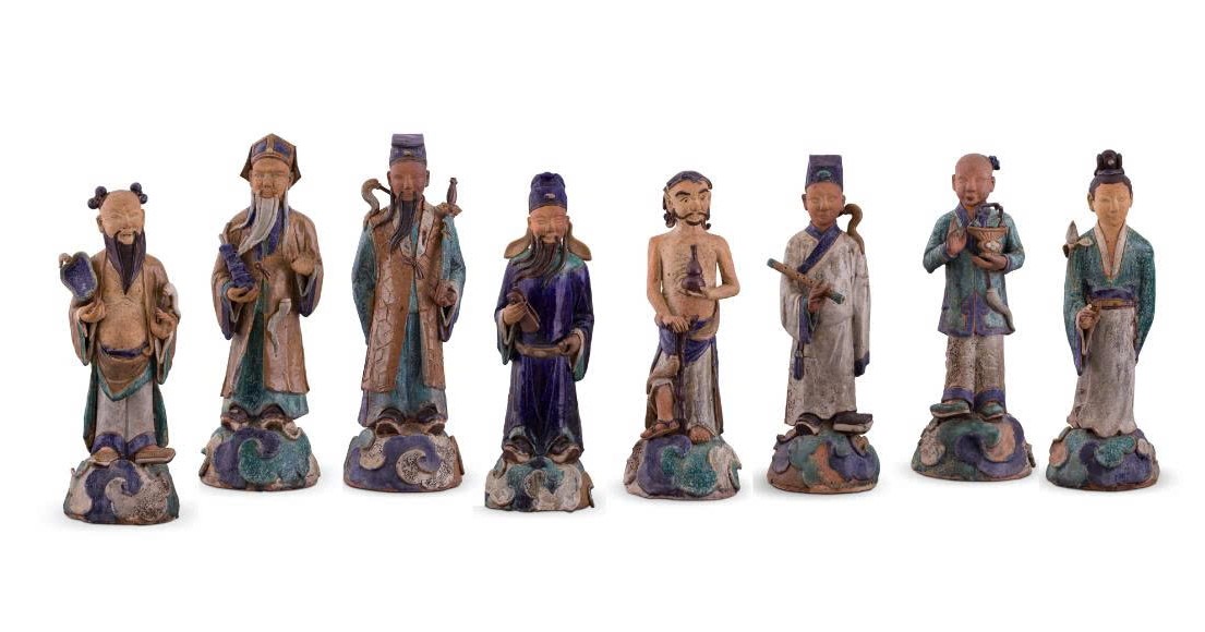 Gốm Sài Gòn xưa kể chuyện: 8 vị tiên bất tử- Ảnh 2.