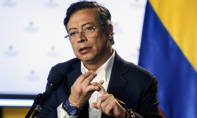 Tổng thống Colombia Gustavo Petro tại thủ đô Bogota hôm 23/10. Ảnh: AFP