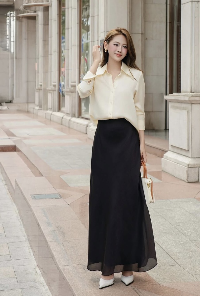 Tỏa sáng nơi công sở với áo sơ mi lụa sang trọng- Ảnh 2. Tỏa sáng nơi công sở với áo sơ mi lụa sang trọng- Ảnh 2.
