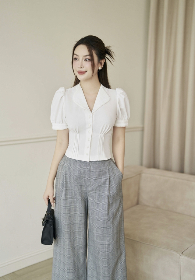 Sức hút từ những chiếc áo sơ mi tay bồng giúp nàng thêm kiêu kỳ- Ảnh 2.