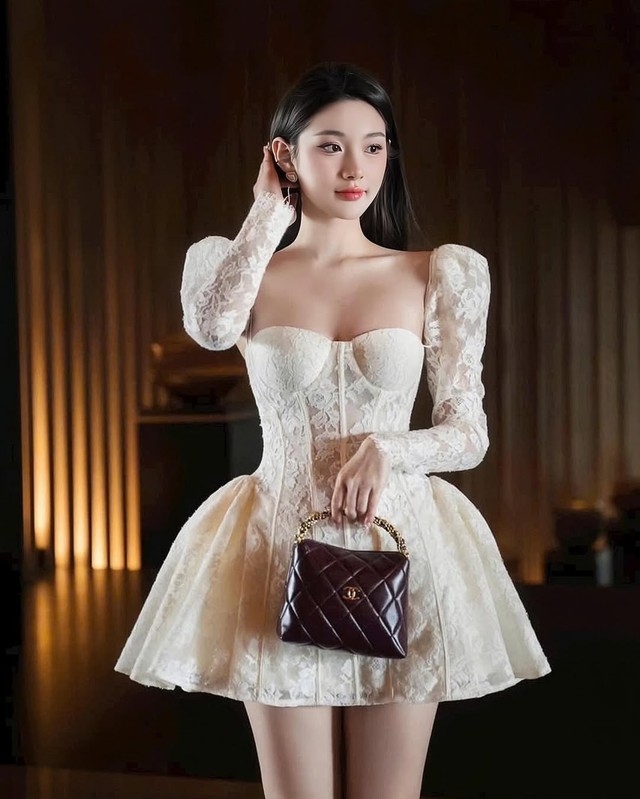 Dấu ấn vintage tinh khôi của những chiếc đầm ren trắng- Ảnh 5. Dấu ấn vintage tinh khôi của những chiếc đầm ren trắng- Ảnh 5.