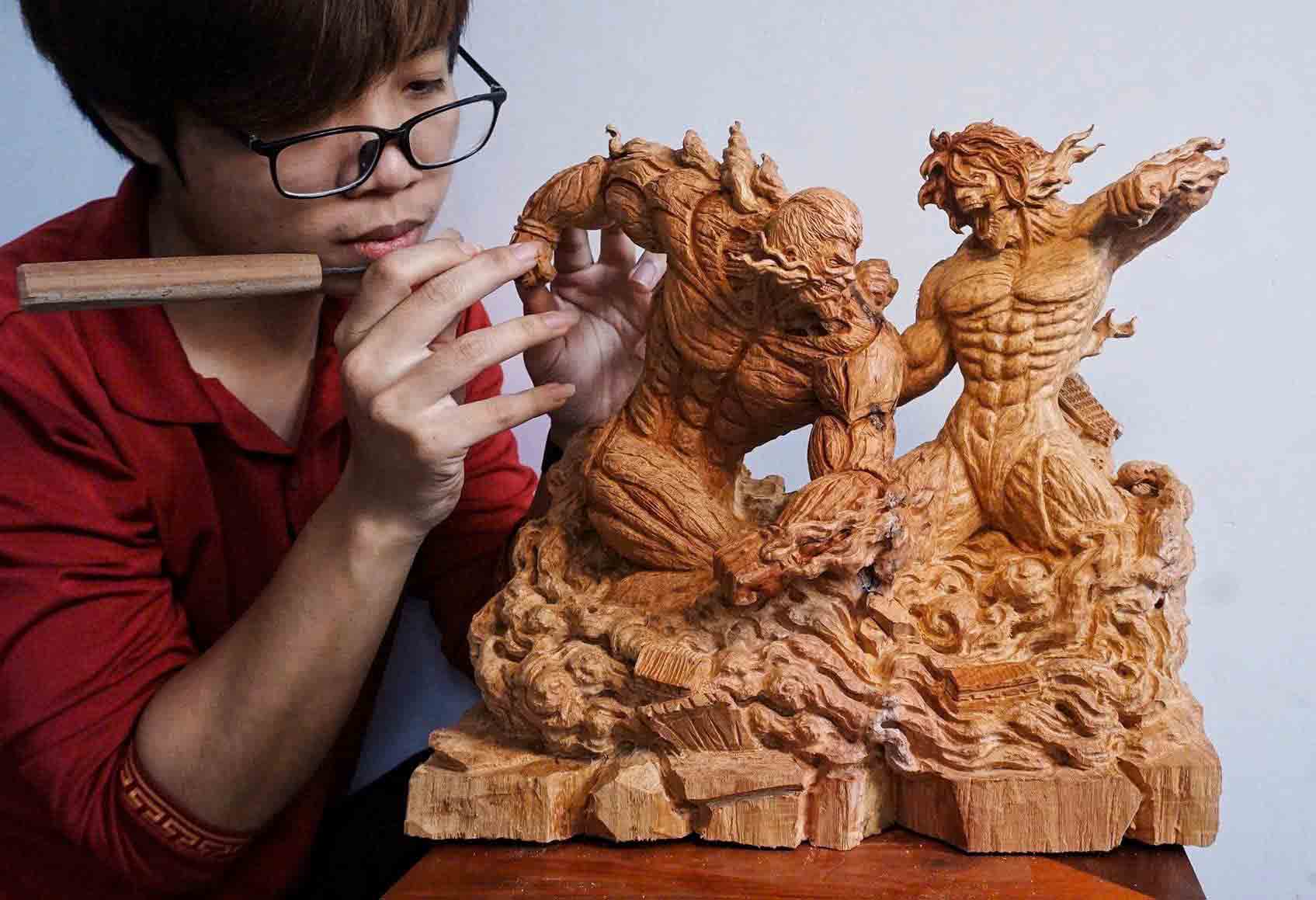 Chuyện nghệ nhân gen Z: Thế giới tượng gỗ của Trần Duy- Ảnh 2.