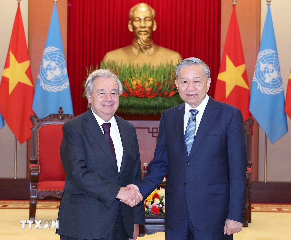 Tổng Bí thư Tô Lâm tiếp Tổng Thư ký Liên hợp quốc António Guterres - Ảnh 2.