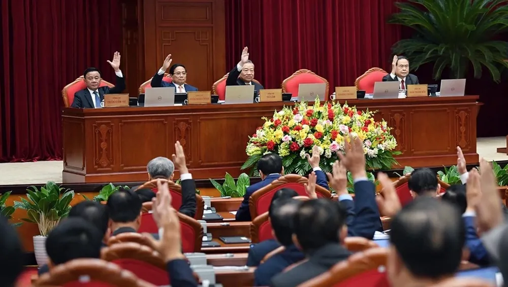 Quang cảnh phiên khai mạc Hội nghị lần thứ 13, Trung ương khóa XIII. Ảnh: CTV tuyet-doi-khong-de-lot-nguoi-chay-chuc-chay-quyen-co-hoi-be-phai-vao-trung-uong-xiv-tong-bi-thu-to-lam-5.jpg