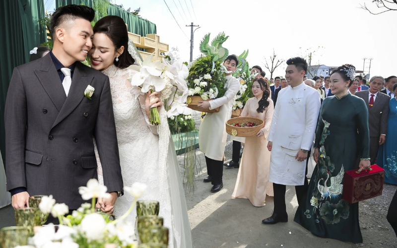 3 chi tiết CỰC ĐẮT trong đám cưới Hoa hậu Đỗ Thị Hà- Ảnh 1.