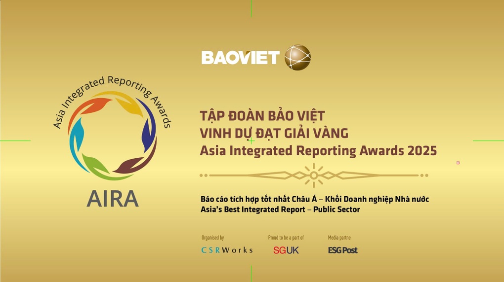 Bảo Việt đạt giải Vàng Báo cáo tích hợp xuất sắc nhất Châu Á tại AIRA 2025 - 1