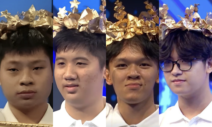 Từ trái qua: Duy Khoa, Nhựt Lam, Thanh Tùng và Bảo Khánh. Ảnh: Olympia