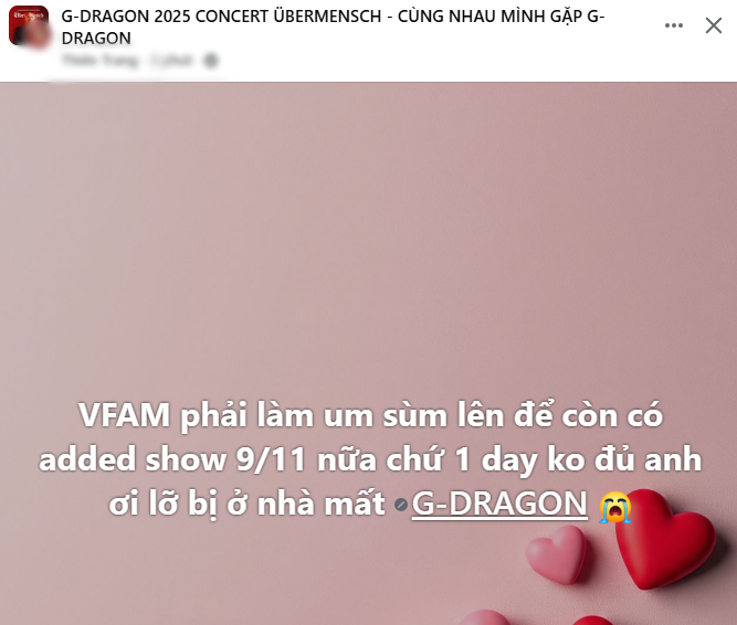 Bùng nổ phản ứng về concert G-Dragon tại Hà Nội: Dân tình sốt ruột vì chỉ có 1 đêm, nhiều lo lắng liên quan đến vé- Ảnh 3.