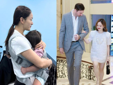 Lan Phương địu con đến phiên tòa xử ly hôn