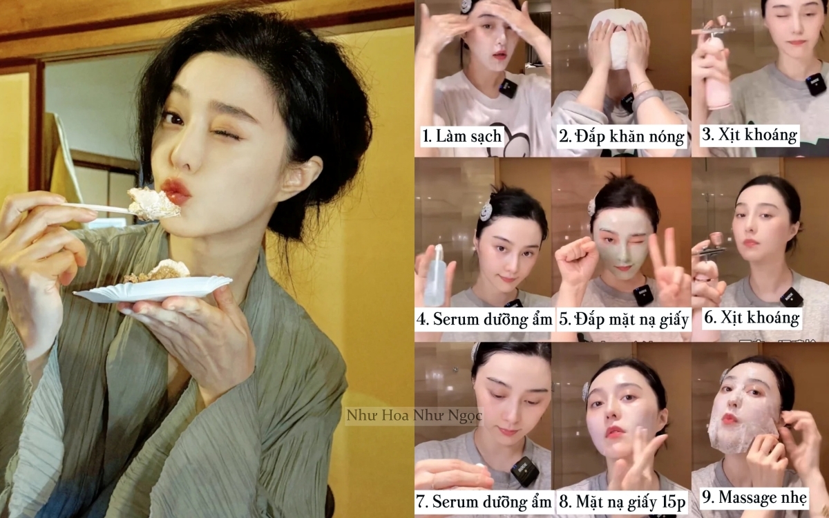 Chu trình dưỡng da 18 bước gây choáng của Phạm Băng Băng - Ảnh 1.