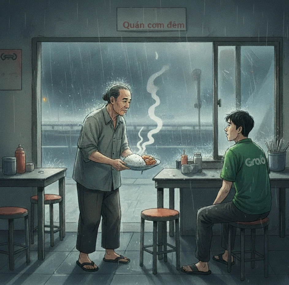 Cơm đêm - Truyện ngắn dự thi của Gia Hân - Ảnh 1.