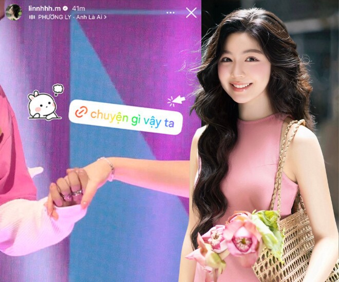 Con gái Quyền Linh rộ tin hẹn hò vì khoe ảnh nắm tay một ca sĩ, ngoại hình điển trai từng thi "The Voice Kids" 1 Lọ Lem khoe ảnh nắm tay với trai lạ.