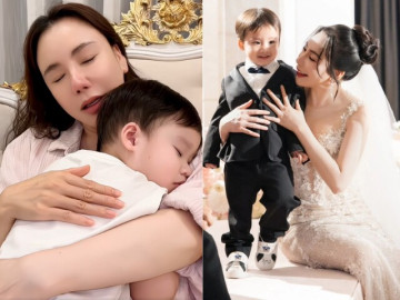 Con trai 2 tuổi của Hồ Quỳnh Hương hành động bất ngờ tặng bố mẹ, vợ chồng nữ ca sĩ khoe vẻ giản dị trong biệt thự 12 Hồ Quỳnh Hương ru con trong biệt thự riêng, quý tử tuấn tú ngủ ngon trong lòng mẹ trông cực yêu