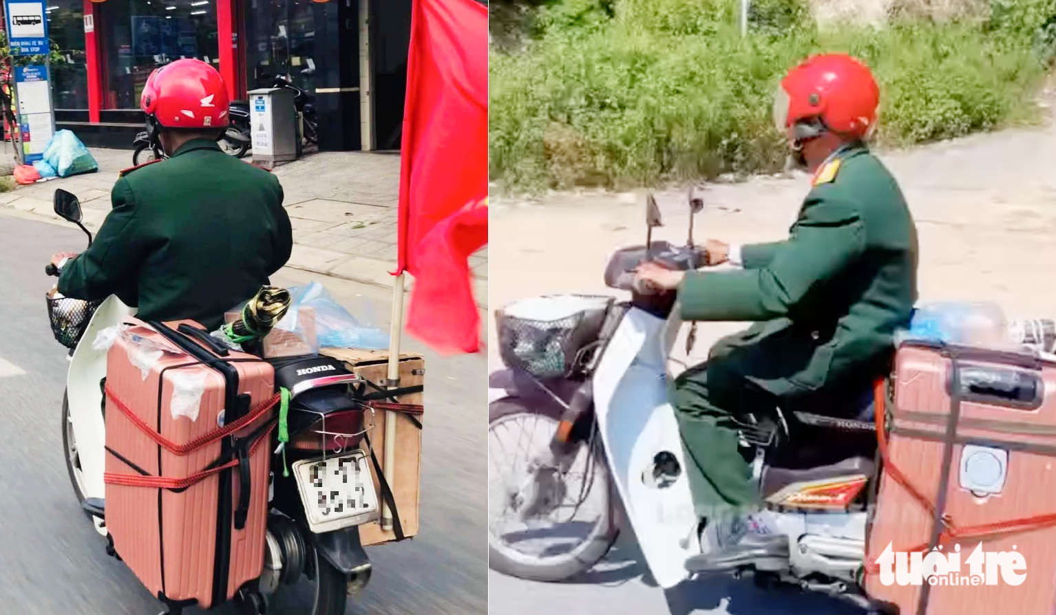 Cựu chiến binh 76 tuổi chạy xe máy vượt hơn 1.300km vào TP.HCM xem diễu binh - Ảnh 1.