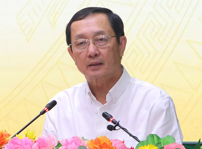 Ông Huỳnh Thành Đạt – Phó trưởng Ban Tuyên giáo và Dân vận Trung ương phát biểu tại hội nghị, ngày 22/10. Ảnh: An Bình