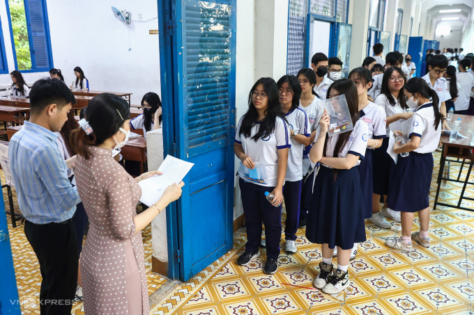 Thí sinh TP HCM thi tốt nghiệp THPT 2025. Ảnh: Quỳnh Trần