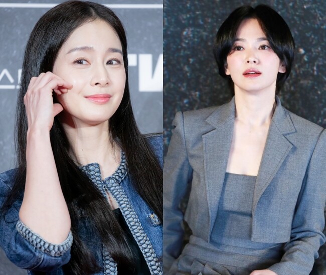 Hai "nữ thần mặt mộc" da căng bóng như em bé nhờ 2 loại nguyên liệu dễ tìm, cái đầu tiên tủ lạnh nhà nào cũng có 1 Nhan sắc xinh đẹp, rạng rỡ của hai nữ thần mặt mộc Song Hye Kyo và Kim Tae Hee.