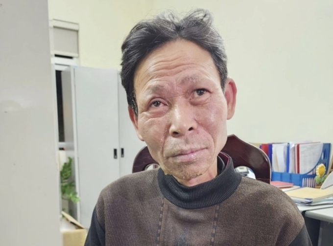 Cao Văn Hùng tại cơ quan điều tra. Ảnh: ANTĐ