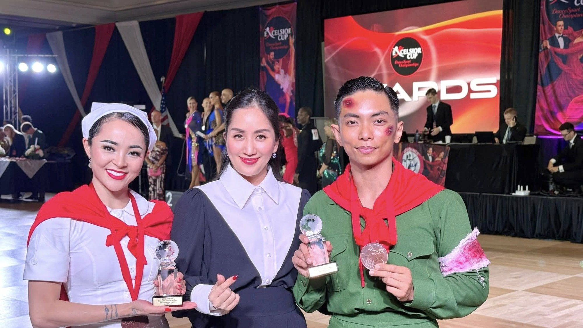 Khánh Thi tiết lộ hậu trường sau tấm HCĐ thế giới lịch sử của Phan Hiển và Đặng Thu Hương trên đất Mỹ- Ảnh 1.