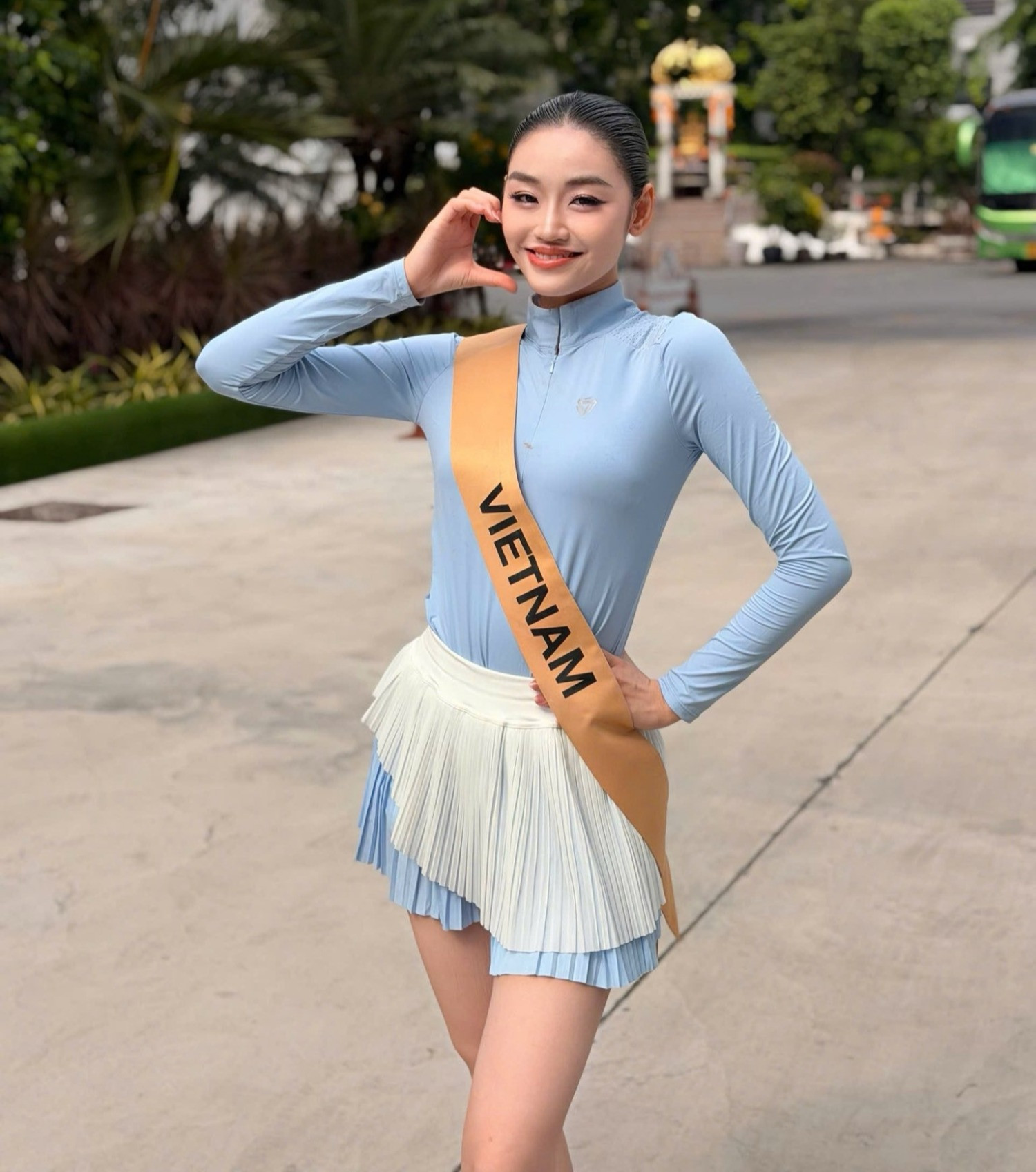 Hoa hậu Yến Nhi trong ngày thứ 5 ở cuộc thi.