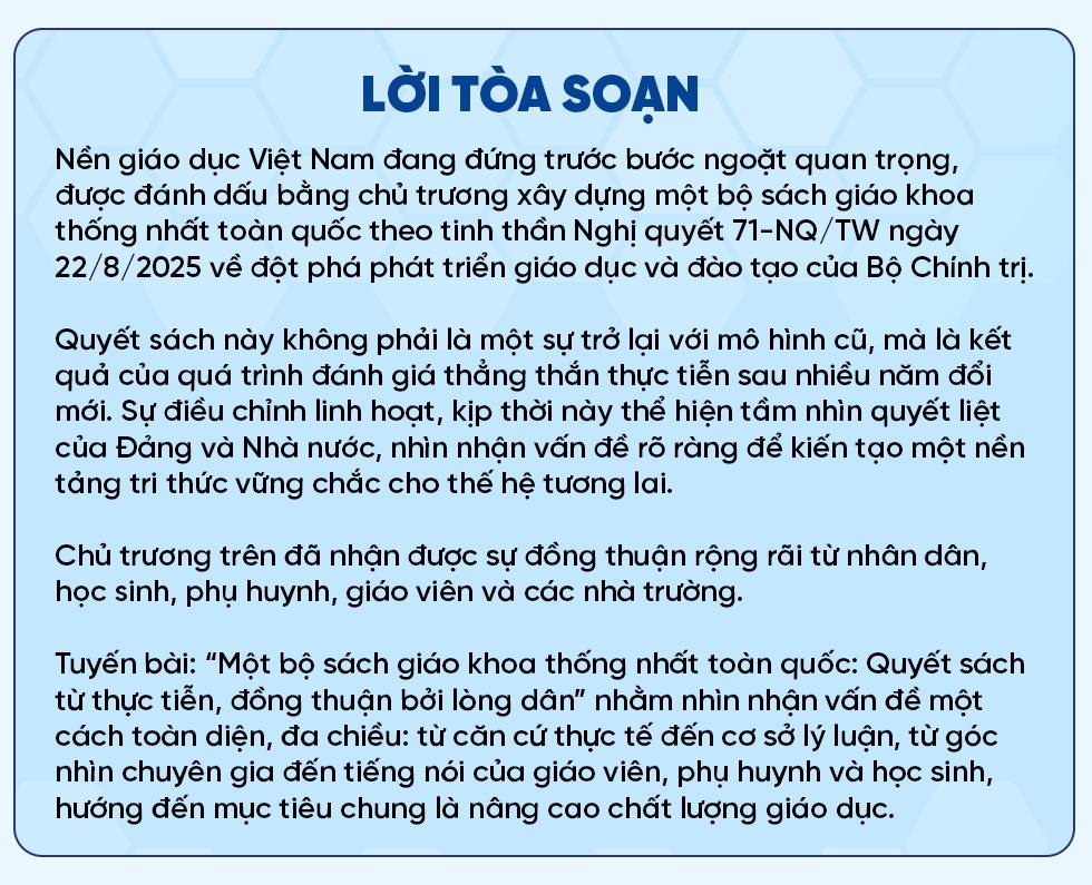 Một bộ sách giáo khoa thống nhất toàn quốc: Chuẩn chung để phát triển - 1 Một bộ sách giáo khoa thống nhất toàn quốc: Chuẩn chung để phát triển - 1