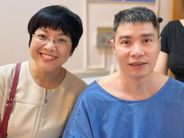 Thảo Vân thăm Công Lý sau ca mổ