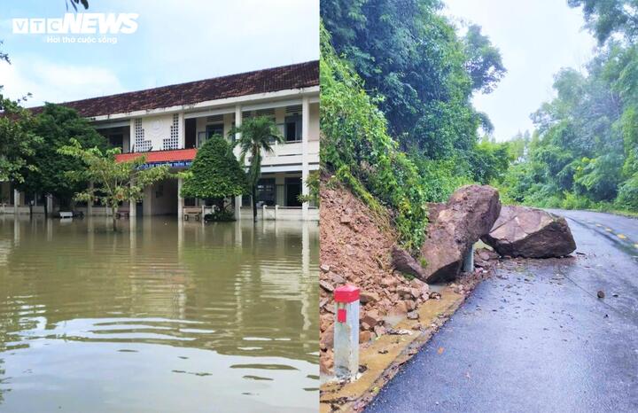 Ngập lụt và sạt lở nhiều nơi ở Gia Lai, hơn 2.600 học sinh nghỉ học- Ảnh 1.