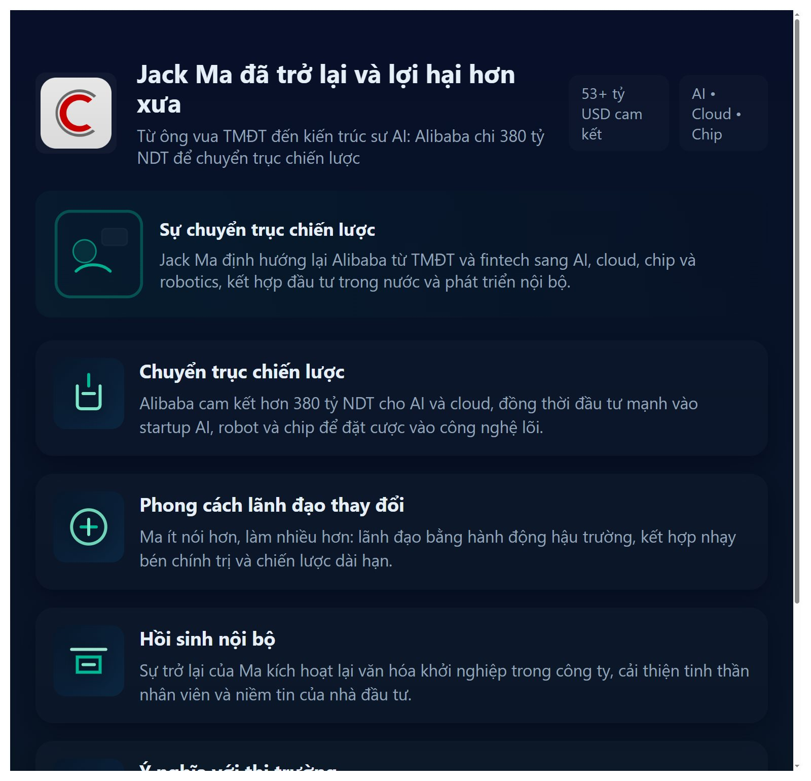 Jack Ma ‘lột xác’ hậu ở ẩn: Ngừng ồn ào, âm thầm đeo thẻ nhân viên nhưng vẫn chi 53 tỷ USD để chuyển đế chế TMĐT thành tập đoàn AI- Ảnh 1.