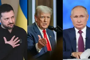 (Từ trái sang) Tổng thống Ukraine Volodymyr Zelensky, Tổng thống Mỹ Donald Trump và Tổng thống Nga Vladimir Putin. Ảnh: BLOOMBERG/WHITE HOUSE/TASS