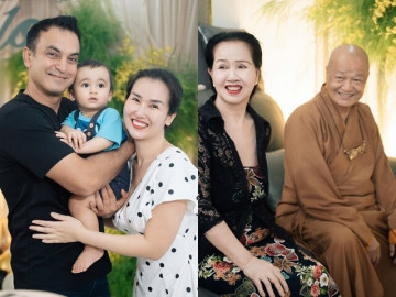 Phản ứng của chồng Võ Hạ Trâm khi con lai Ấn không chọn vàng tiền, chỉ lấy tràng hạt từ ông ngoại xuất gia trong tiệc thôi nôi 11 Võ Hạ Trâm công bố con trai lai Ấn kế thừa sự nghiệp tu hành của ông ngoại, làm tiệc thôi nôi tại nhà cho quý tử