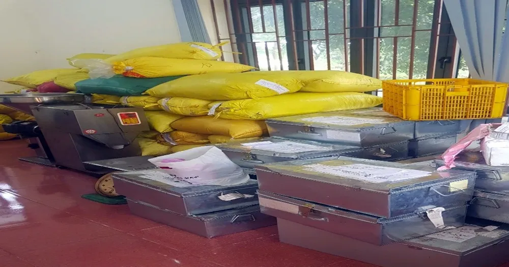 Số lượng cà phê dỏm bị thu giữ. cà phê dỏm