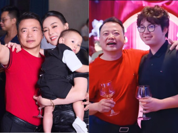 Phương Oanh cùng 4 con mừng sinh nhật Shark Bình, bố chồng Đại tá cười rạng rỡ khi được quý tử biếu quà