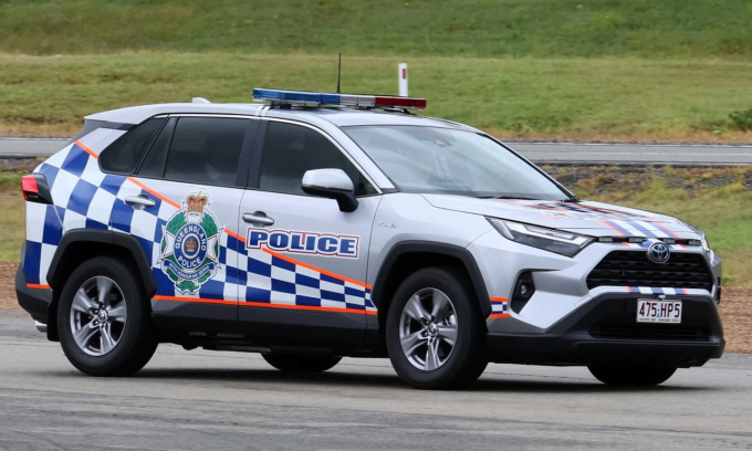 Một chiếc Toyota RAV4 Hybrid của cảnh sát Queensland. Ảnh: Sunshine Coast News