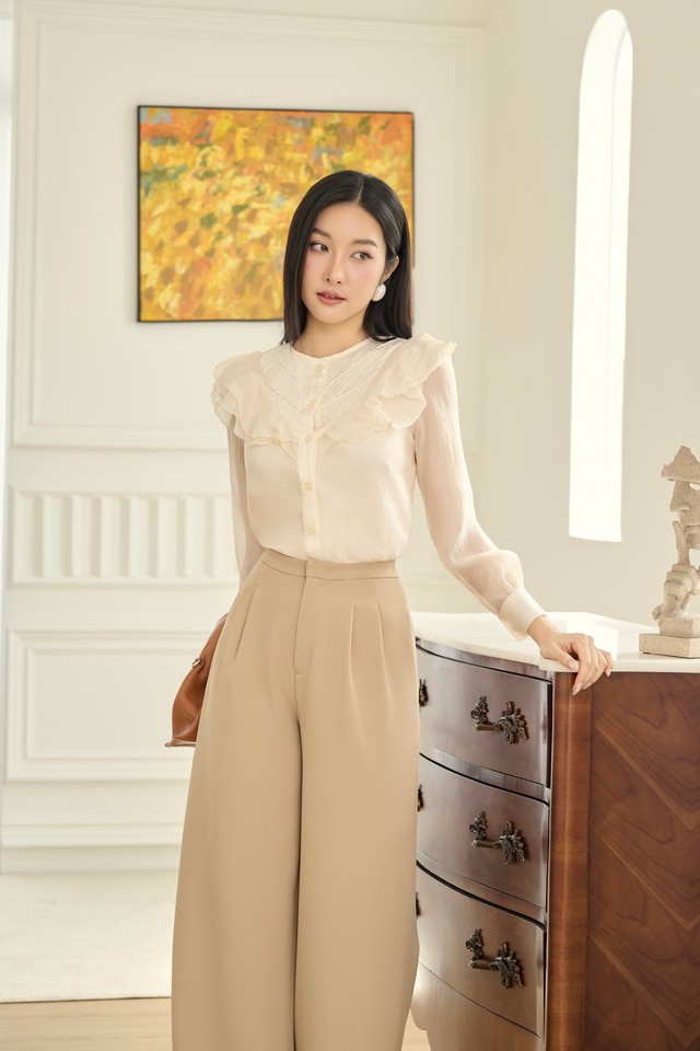 Quần ống rộng vừa thoải mái lại thời thượng, 'cân' đẹp  mọi vóc dáng- Ảnh 1.