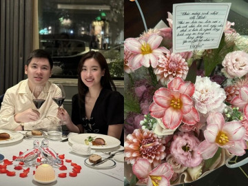 Sao Việt 24h: Đỗ Mỹ Linh vừa gặp bão táp liền được chồng Chủ tịch tặng hoa, thắc mắc ai dạy ông xã hành động lãng mạn