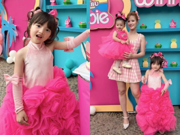 Sao Việt 24h: Con gái lớn nhà Ông Cao Thắng hóa búp bê Barbie trong tiệc sinh nhật 5 tuổi, nắm chặt tay em ruột