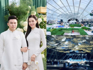 Sao Việt 24h: Hé lộ rạp cưới siêu khủng của Hoa hậu Đỗ Hà và chồng thiếu gia trước giờ G, khung cảnh như cổ tích