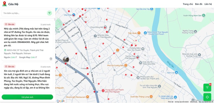 Sau đêm lũ kinh hoàng, hai bạn trẻ âm thầm xây bản đồ cứu hộ, cứu nạn cho người dân Thái Nguyên - Ảnh 1.