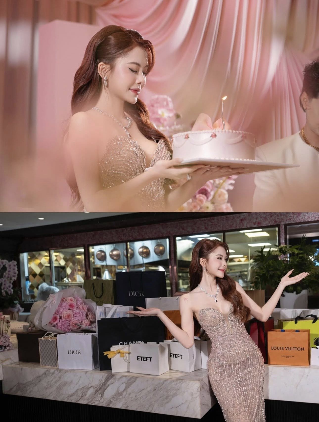 Sau tiệc sinh nhật "sương sương" 2 tỷ, Hà Môi bị chê thiếu tế nhị khi khui lì xì ngay trên video - Ảnh 1.